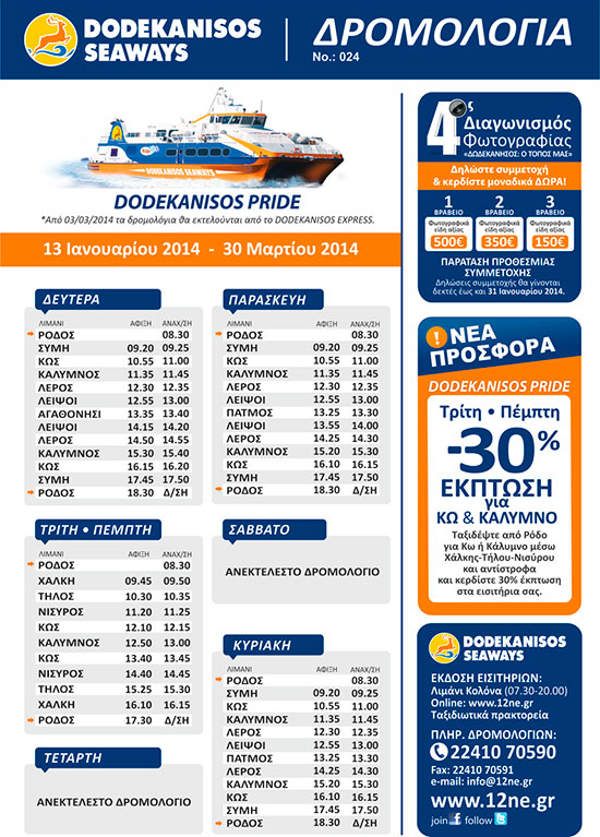 δρομολόγια καταμαράν