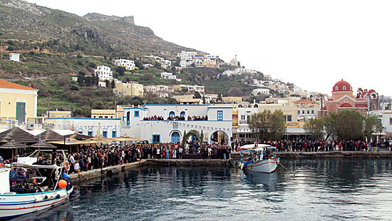 Ο αγιασμός των υδάτων στη Λέρο