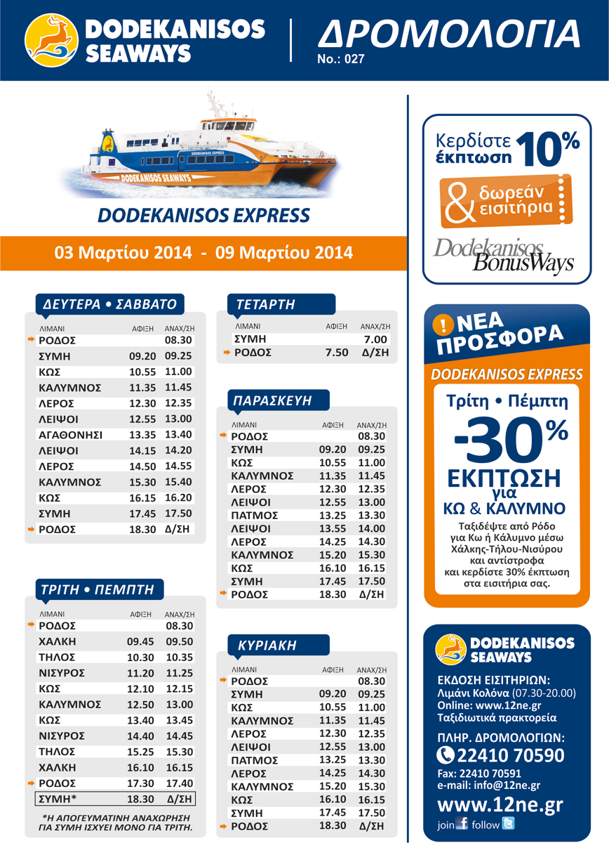 δρομολόγια καταμαράν