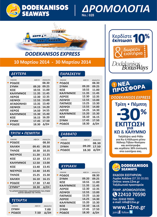 δρομολόγια καταμαράν