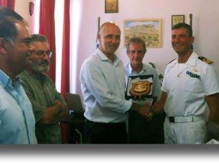 ΛΕΡΟΣ: Εθιμοτυπική επίσκεψη του κυβερνήτη του Ιταλικού εκπαιδευτικού πλοίου &#8220;PALINURO&#8221;