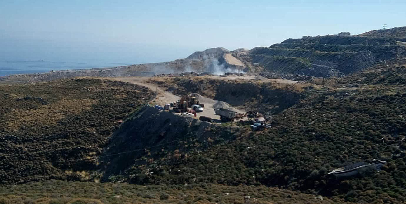 Λέρος: Ξεκίνησε η αποκατάσταση της χωματερής στον Τσίγκουνα