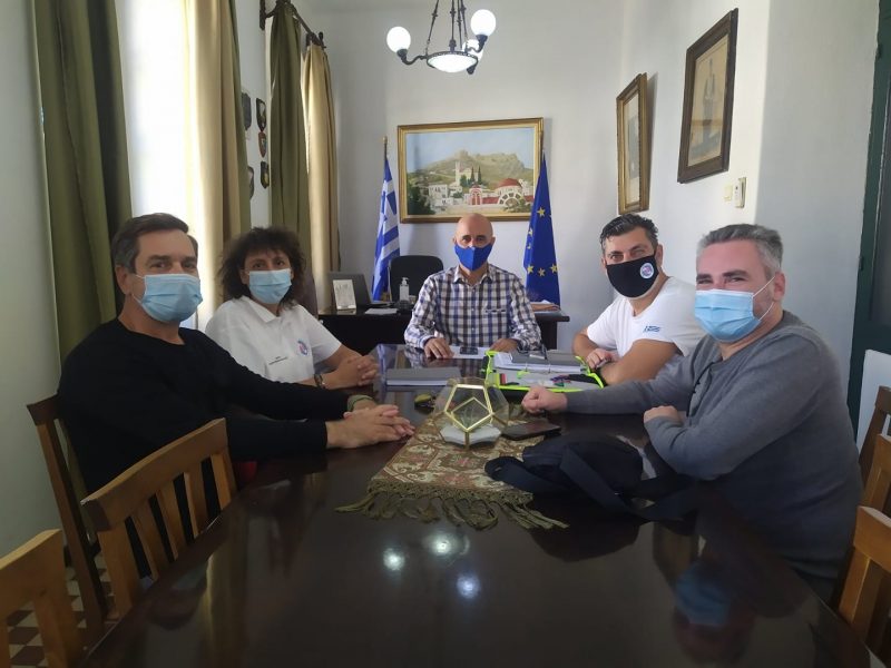 Συνάντηση στο Γραφείο Δημάρχου με την Ομάδα Έρευνας &#038; Διάσωσης Λέρου