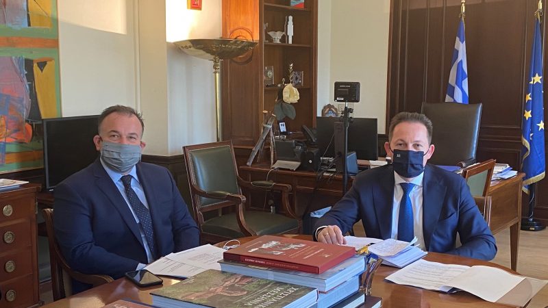 Συνάντηση του Βουλευτή Δωδεκανήσου Ιωάννη Παππά με τον Αναπληρωτή Υπουργό Εσωτερικών Στέλιο Πέτσα για μελέτη αφαλάτωσης νήσου Καλύμνου