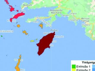 Στο «βαθύ κόκκινο» ανέβηκε η Κάλυμνος