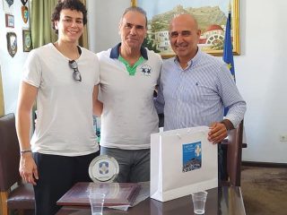 Επίσκεψη της διεθνούς αθλήτριας Καλαθοσφαίρισης Άρτεμις Σπανού στον Δήμαρχο Λέρου