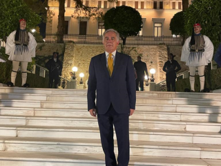 Ο Βασίλης Α. Υψηλάντης στον εορτασμό για την αποκατάσταση της Δημοκρατίας στο Προεδρικό Μέγαρο