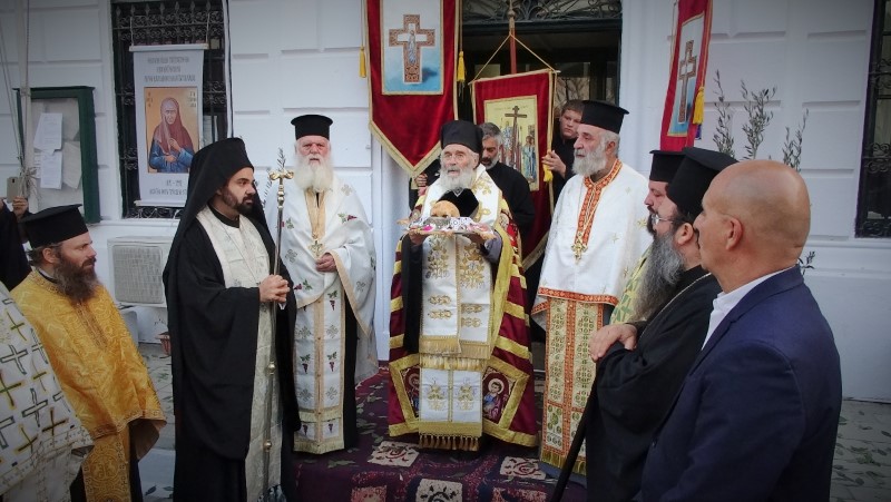 Λέρος: Κλήρος, άρχοντες και λαός υποδέχθηκαν την Τιμία Κάρα της Οσίας Γαβριηλίας