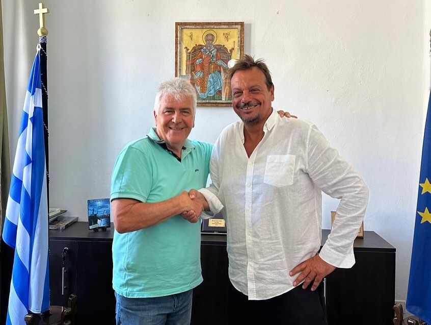 Λέρος: Συνάντηση Δημάρχου με τον προπονητή της ομάδας μπάσκετ του Παναθηναϊκού κ. Εργκίν Αταμάν