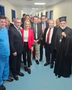 Η Μίκα Ιατρίδη στα εγκαίνια της ανακαινισμένης Καρδιολογικής Κλινικής του Γ.Ν. Ρόδου.