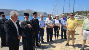Leros: Delegation from Twin Town Ascheim pays Tribute at “Vasilissa Olga” Memorial