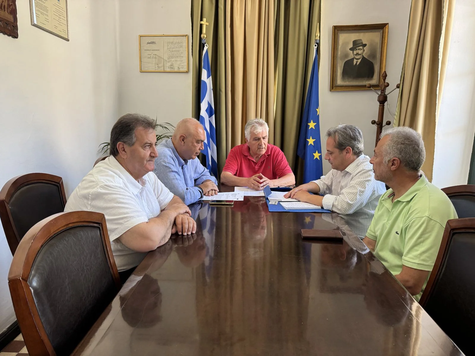 Λέρος: Συνάντηση Δημάρχου με τον Πρόεδρο και τον Διευθυντή της ΑΝ.ΔΩ.