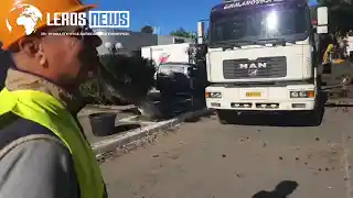 Λέρος: Συνεχίζεται το κλάδεμα των πεύκων στο Λακκί [VIDEO]