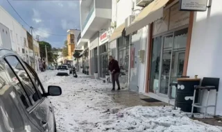 Πρωτοφανής χαλαζόπτωση στη Λέρο – Δεν θυμούνται παρόμοιο φαινόμενο εδώ και 60 χρόνια