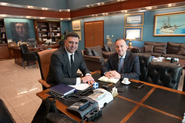 Γιάννης Παππάς: Συνάντηση εργασίας με τον Υπουργό Ναυτιλίας και Νησιωτικής Πολιτικής, Βασίλη Κικίλια