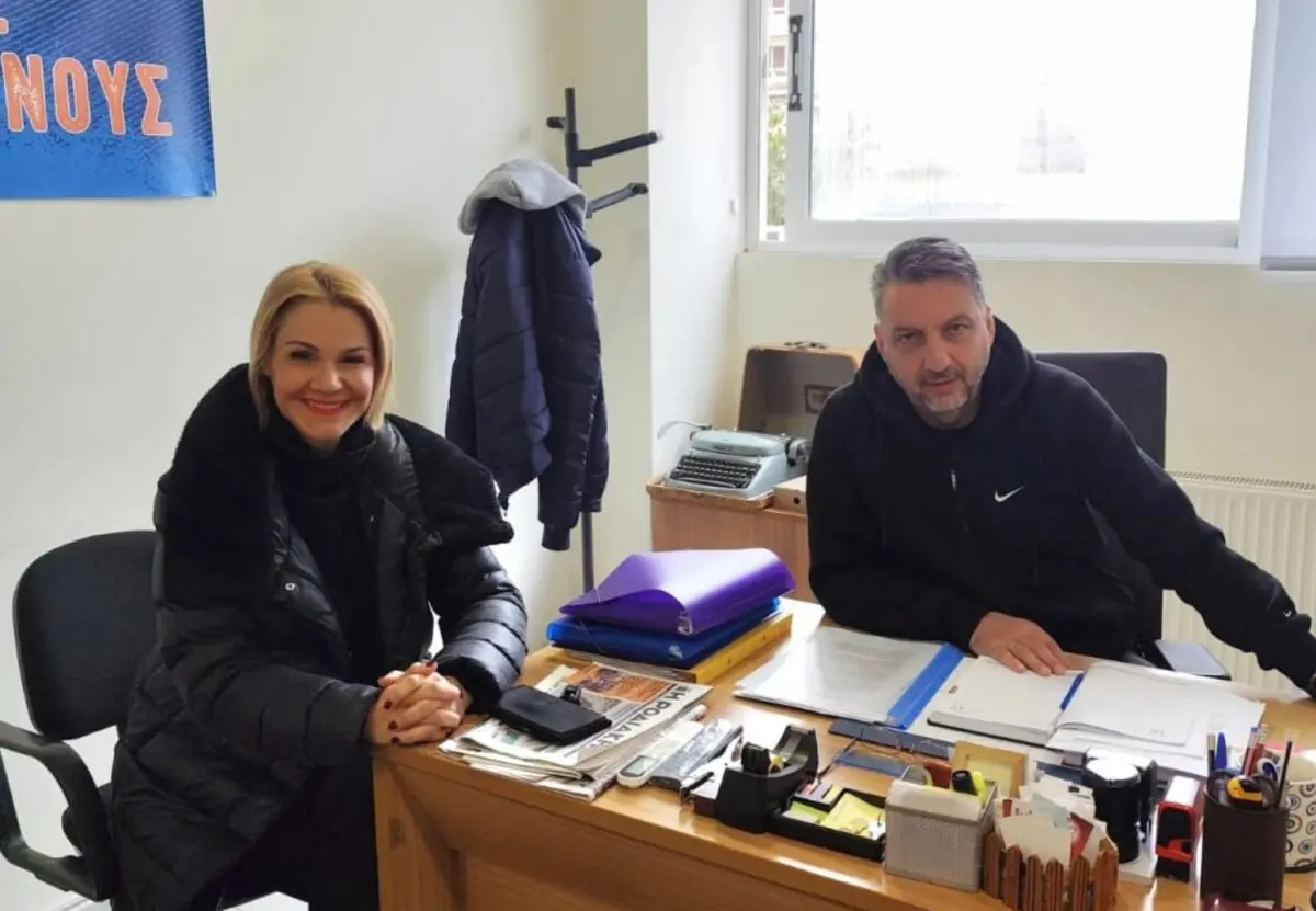 Συνάντηση της Μίκας Ιατρίδη με τον Πρόεδρο του ΕΚΡ, Παναγιώτη Εγγλέζο