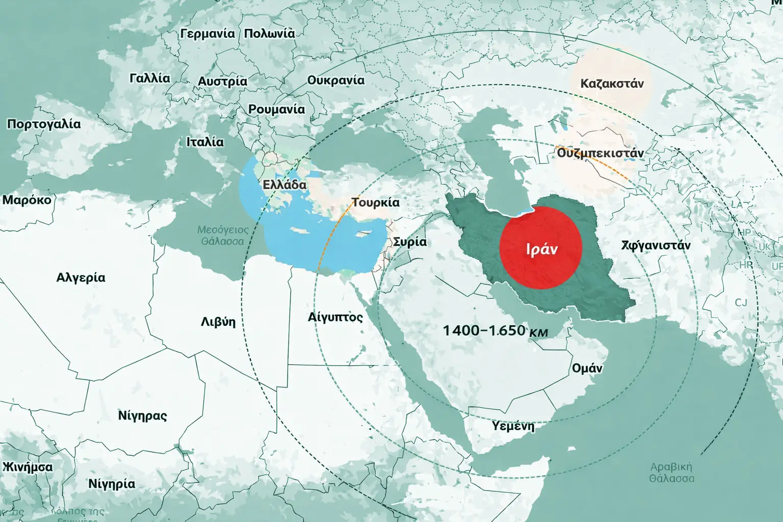 Πόσο μακριά φτάνουν οι πύραυλοι του Ιράν και ποιες χώρες μπορούν να πλήξουν