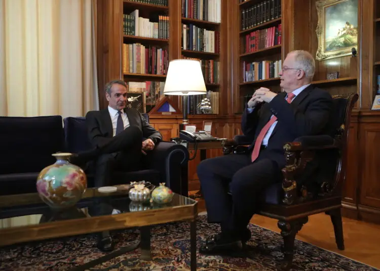 Συνάντηση του Προέδρου της Δημοκρατίας Κωνσταντίνου Τασούλα, με τον πρωθυπουργό Κυριάκο Μητσοτάκη, στο πλαίσιο των τακτικών μηνιαίων ενημερώσεων, στο Προεδρικό Μέγαρο, Τετάρτη 11 Μαρτίου 2026. (ΣΩΤΗΡΗΣ ΔΗΜΗΤΡΟΠΟΥΛΟΣ/EUROKINISSI)