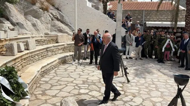 Ο Γ. Νικητιάδης στις εκδηλώσεις τιμής για την 8η Μαΐου 1945 στη Σύμη