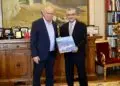 Συνάντηση του Περιφερειάρχη Γιώργου Χατζημάρκου με τον CEO του TUI Group Sebastian Ebel για την πορεία του  «The Rhodes Co-Lab»