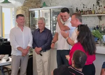 Ο Δήμαρχος Λέρου στους Λειψούς για τη λαϊκή συνέλευση παρουσία του Υπουργού Ναυτιλίας Βασίλη Κικίλια