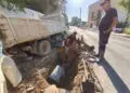 Λέρος: Αποκατάσταση σπασμένου αγωγού νερού στο Κριθώνι