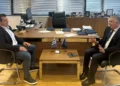 Συνάντηση Βασίλη Υψηλάντη με τον Υπουργό Μετανάστευσης και Ασύλου Θάνο Πλεύρη
